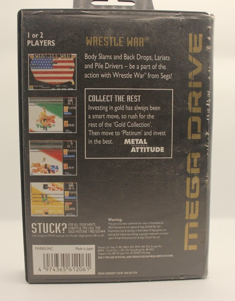 Sega Mega Drive Gold Collection Wrestle War  Pal  (See Description) Working