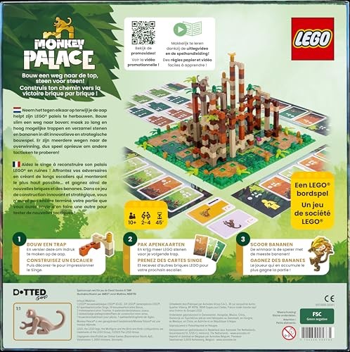 Dotted Games - Monkey Palace: EIN Lego Brettspiel® - Bauen Sie Ihren Weg Zum Sieg Stein Für Stein! Tolles Familienspiel Zum Bauen Alter 10+ 2-4 Spi