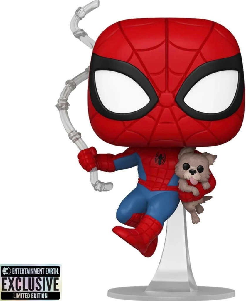 POP Spider-Man with Sandwich the Dog Funko Vinyl Figure #1449 - Entertainment Earth Exclusive