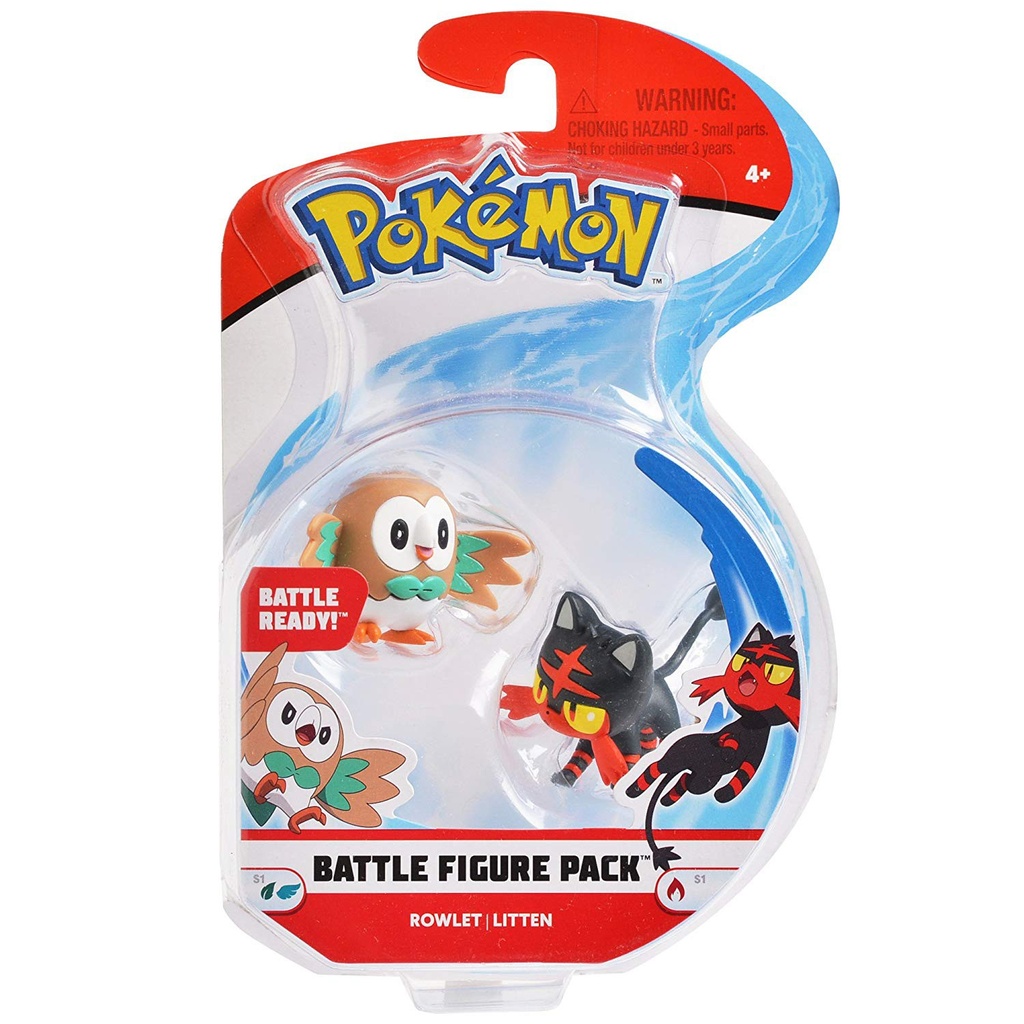 PokÃ©mon Battle Figure Pack Mini Figures 5 cm Rowlet/Litten