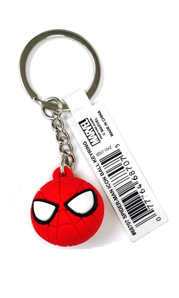 Marvel Spider-Man Icon Ball Key Ring Key Accessory,Multi-colored,3"