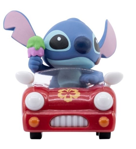Merch- Stitch zoom hero figurine Red car