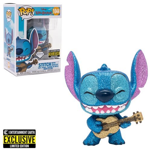 Disney Lilo & Stitch Stitch with Ukulele Diamond Glitter POP! Figure #1044