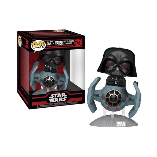 Funko - POP! Rides Deluxe: Star Wars Dark Side - TIE Advanced X1 with Vader - Collectibles - Multicolor