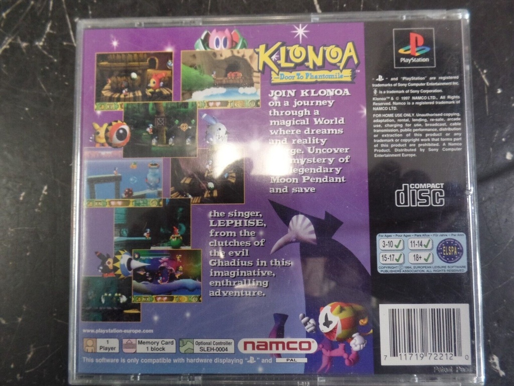 PAL VERSION Klonoa: Door to Phantomile Sony PlayStation 1 PS1 US Seller